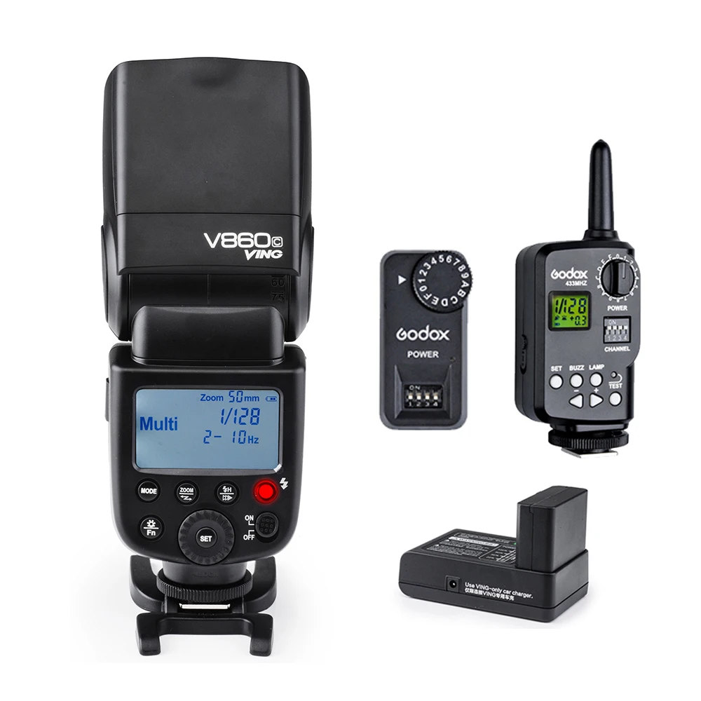 Godox v860c e- ttl hss 1 / 8000 s gn58 flash-speedlite   / -     + godox ft-16s   + 