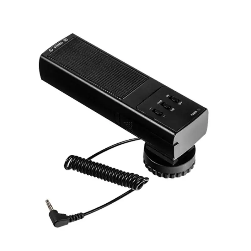 

MIC-02 Camera External Stereo Microphone Portable Capacitor Mic for Nikon D7500 D7200 D5600 D5500