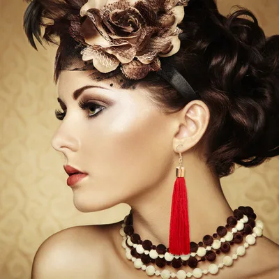 

Böhmischen Neue Erklärung Drop Ohrringe Für Hand-gewebt Mode Frau Ball Baumeln Ohrringschmuck Hochzeit Frauen pendientes