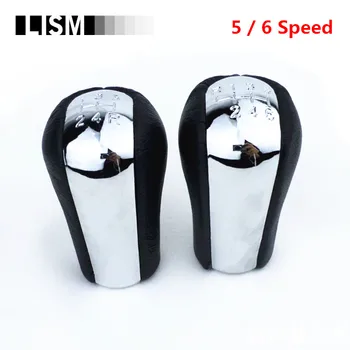

Chromed PU Leather 5 6 Speed MT Car Gear Shift Knob for TOYOTA Corolla Verso RAV4 Yaris 92-09 Gearshift Shifter Lever Stick Pen