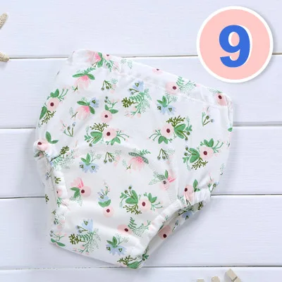 Reusable Baby Potty Training Pants Waterproof Infant Boys Girls Underwear Panties Cotton Washable Nappies Cloth Diapers - Цвет: 9