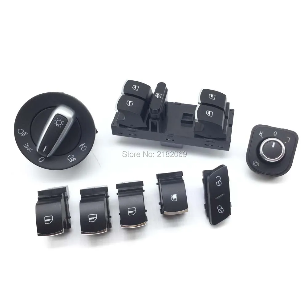 Headlight Window Control Switch For Vw Jetta Gti Golf Mk5 6 Tiguan