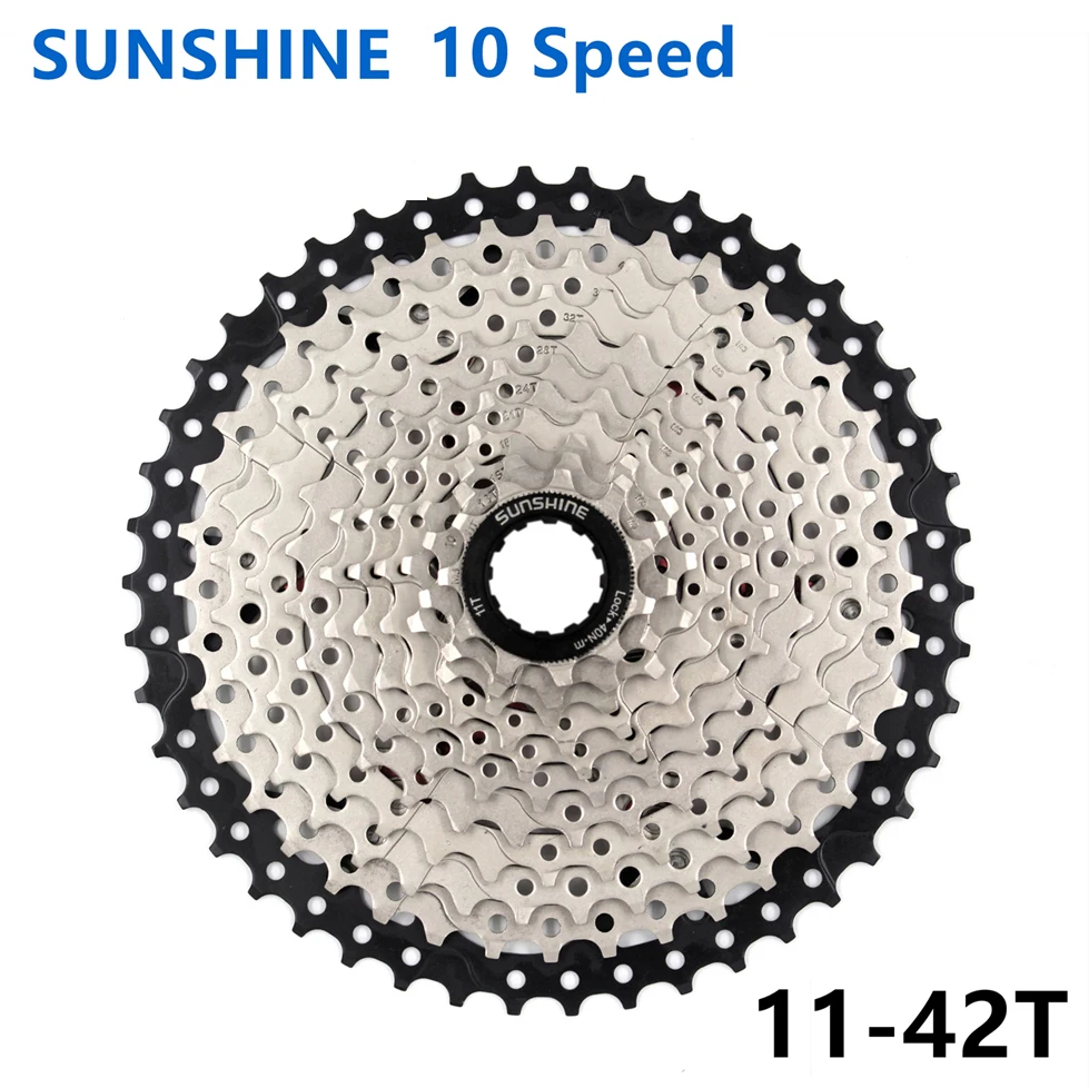 SUNSHIN 11 42 T 10 speed s широкого соотношения MTB горный велосипед кассеты