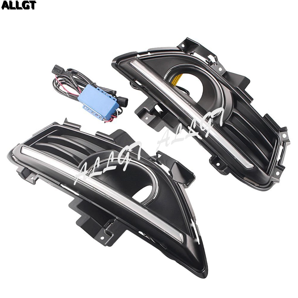 

ALLGT ABS LED Daytime Running Light For Ford 2013 2014 Fusion Mondeo Car Fog Lamp DRL