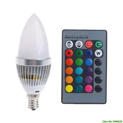 E14/E12 3 W RGB Светодиодный 15 цветов Изменение свечей лампа с пультом дистанционного управления AC85-265V