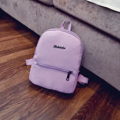 Purple mochila Рюкзак летний маленький женский рюкзак карамельного цвета Студенческая Дорожная сумка на плечо для подростков девочек Женский рюкзак Mochila - Цвет: Purple mochila