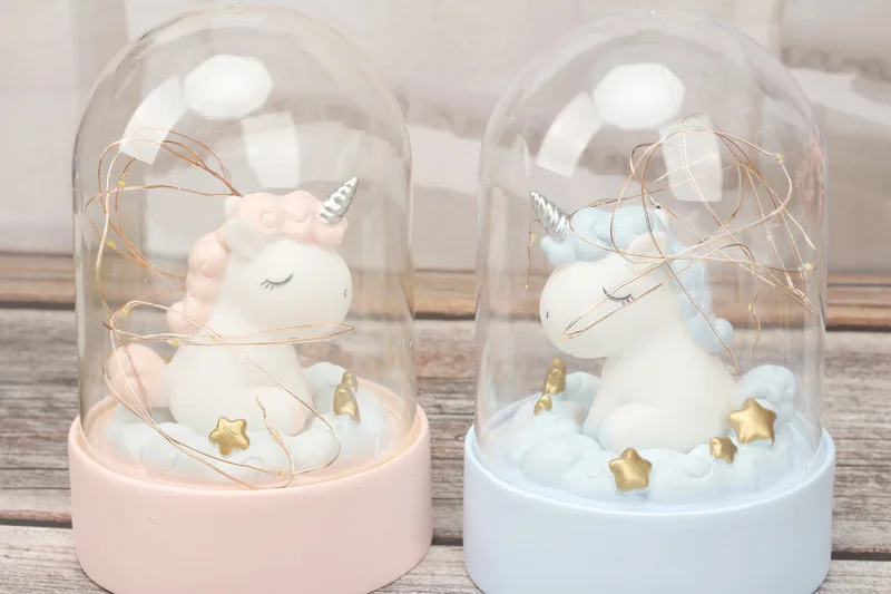 Cartoon LED Night Light Luminaria Garland Fairy String Lights Novelty Unicorn Night Lamp Bedside Lamp For Kids Christmas New Year Gift (4)