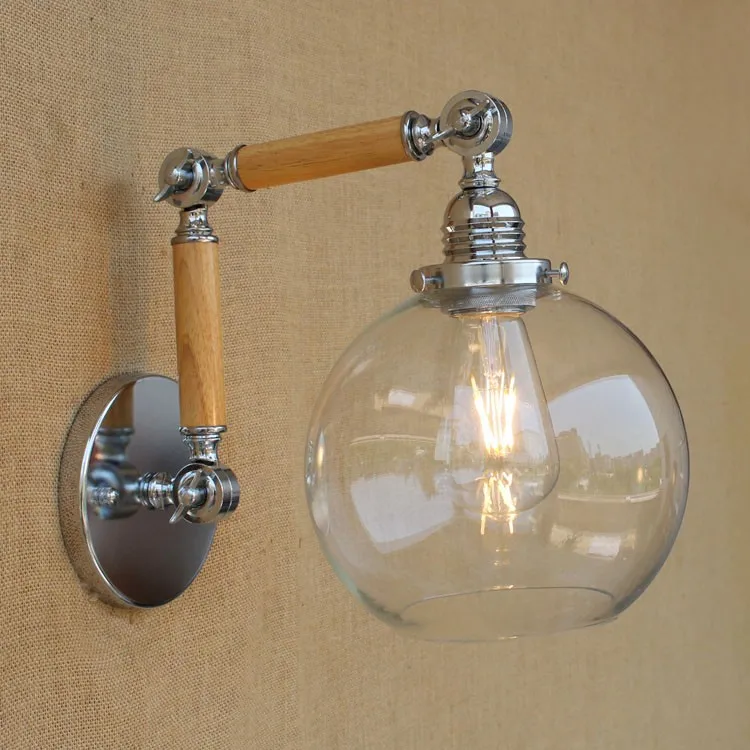 Wood Wall Sconces Antique Loft Industrial Wall Light Vintage Swing Long Arm Lamp Wood Wall Sconces Antique Loft Industrial Wall Light Vintage Swing Long Arm Lamp