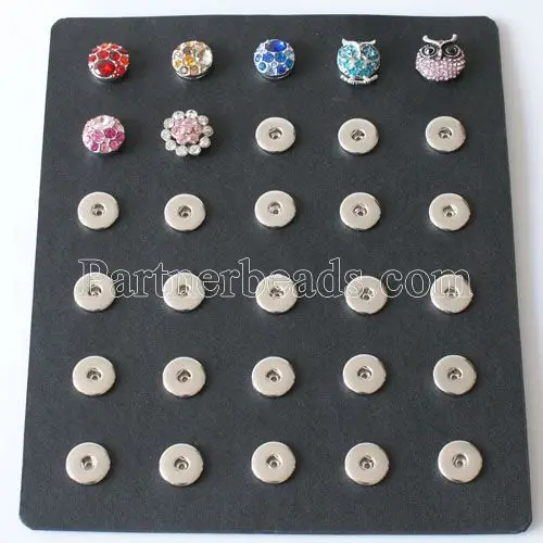 

2015 High quality Black display for snaps buttons with PU leather display for 18-20MM snaps XX0001