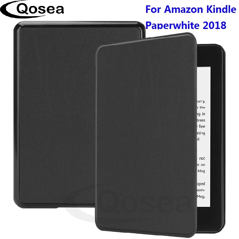 Qosea Новый Магнитный умный чехол для Amazon Kindle Paperwhite 2018 кожаный защитный