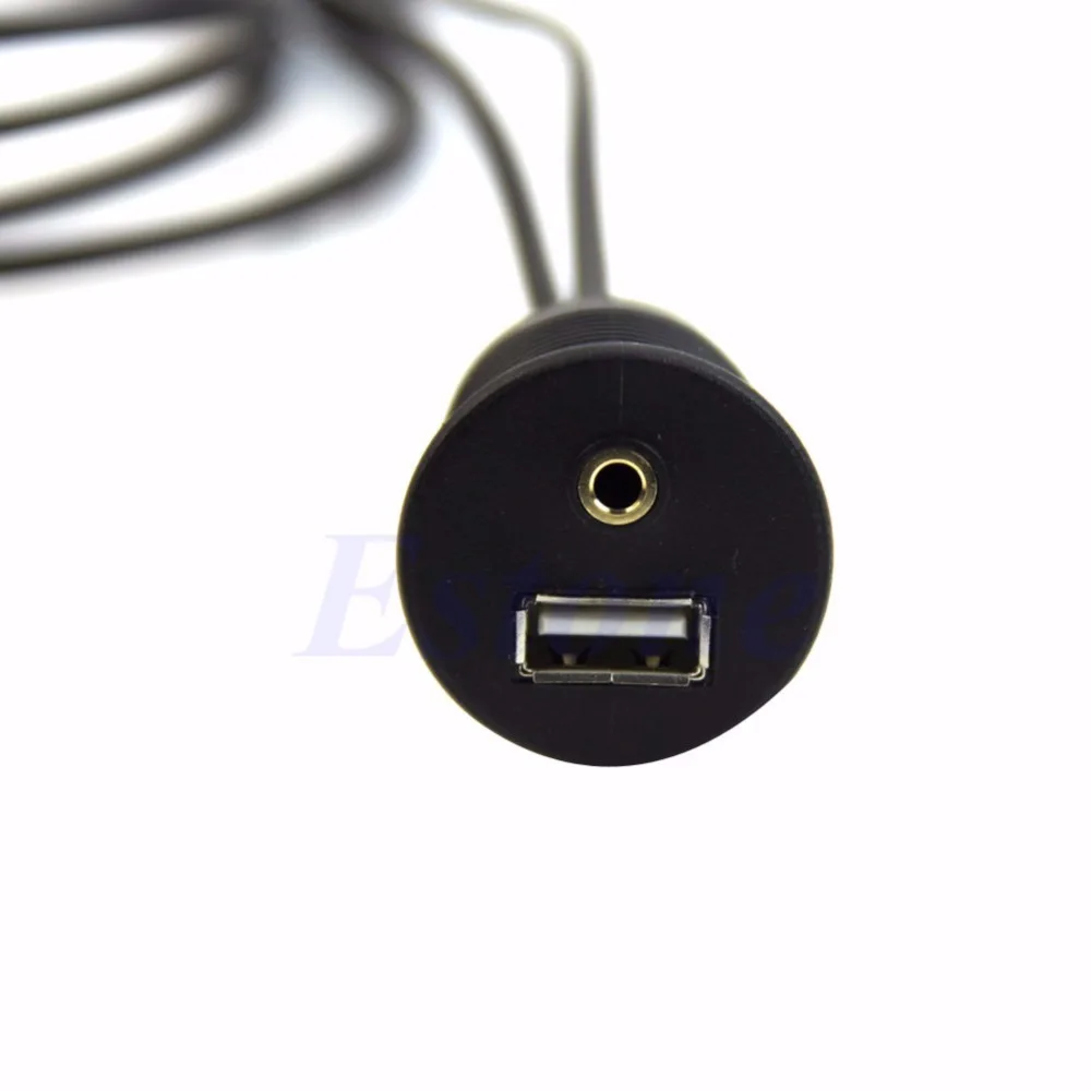 1 шт. для приборной панели автомобиля Moto панель скрытого монтажа USB 2,0 3,5 мм M/F AUX Lead удлинитель