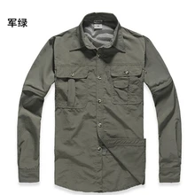 Новинка, уличная брендовая походная рубашка, Мужская съемная быстросохнущая дышащая рубашка UPF50+, летняя походная рубашка для кемпинга, рыбалки