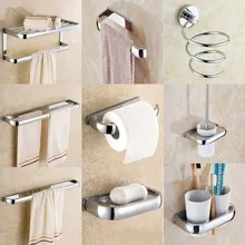 Настенный Серебряный полированный хромированный латунный квадратный набор аксессуаров для ванной комнаты, аксессуары для ванной комнаты, вешалка для полотенец aset002