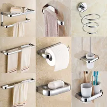 Polished Chrome Brass Bath Hardware Wall Mounted Bathroom Accessories Set,Toilet Paper Holder,Towel Bar aset002 brass bathroom accessories set chrome toilet brush holder paper holder towel bar towel holder bathroom hardware set
