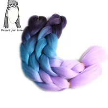 Desire for hair 2 упаковки в партии 24 дюйма 100 г термостойкие синтетические 2 тона 3 тона 4 тона Омбре крупное плетение коробка наращивание волос