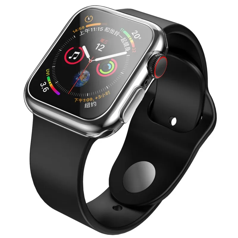 Аксессуары для часов Apple Watch Series 4 Case iWatch 44 мм 40 мм TPU прозрачный Ультратонкий силиконовый чехол для часов