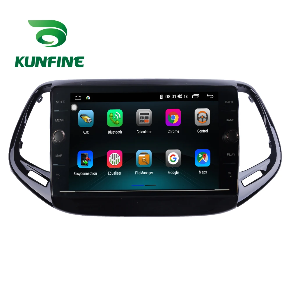 Perfect Octa Core ROM 64GB Android 8.1 Car DVD GPS Navigation Player Deckless Car Stereo for Jeep Compass 2017 Radio Head Unit Wifi 4G 1