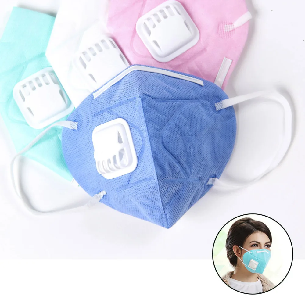 12 шт. анти защитные маски унисекс наружная защита N95 Нетканая Ткань Пылезащитная Маска М-образный зажим для носа 4 цвета#5F12