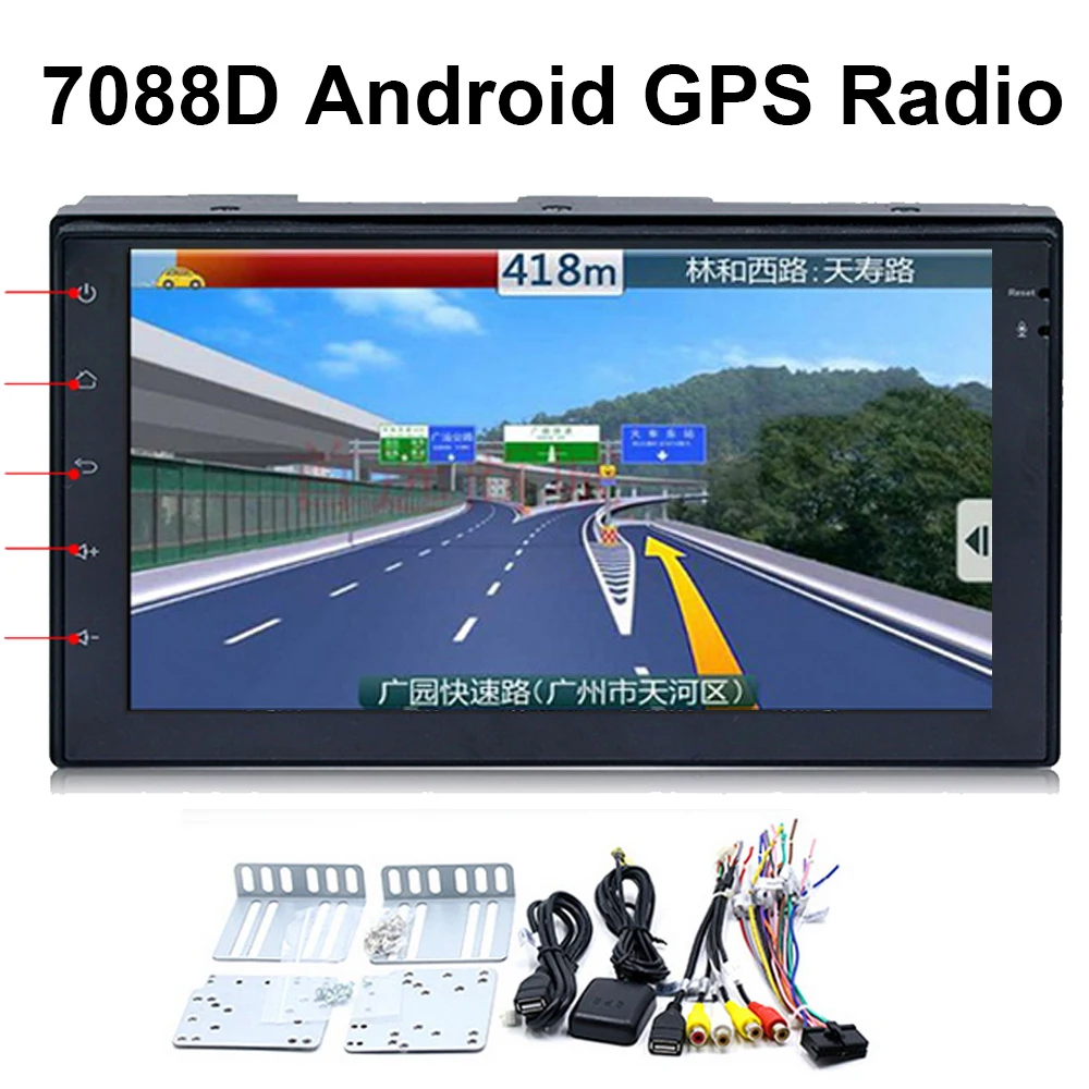 Авторадио аудио стерео gps навигация bluetooth wifi сенсорный экран FM радио 2 DIN 7 дюймов Android Зеркало Ссылка