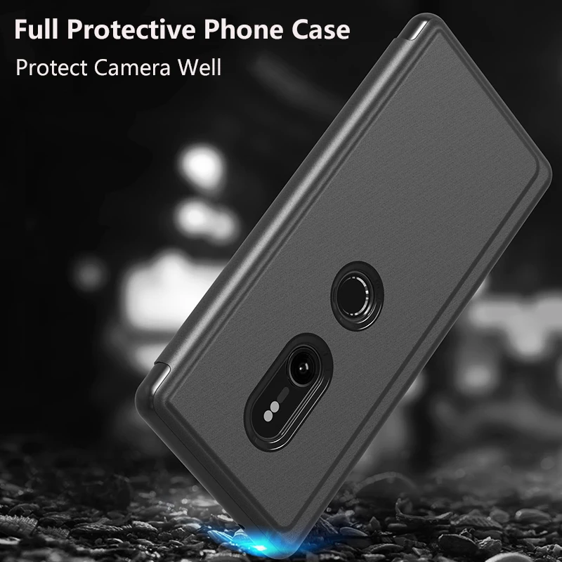 Для Huiawei Nova 3i чехол 4 искусственная кожа и пластик зеркальный Полная защита Флип