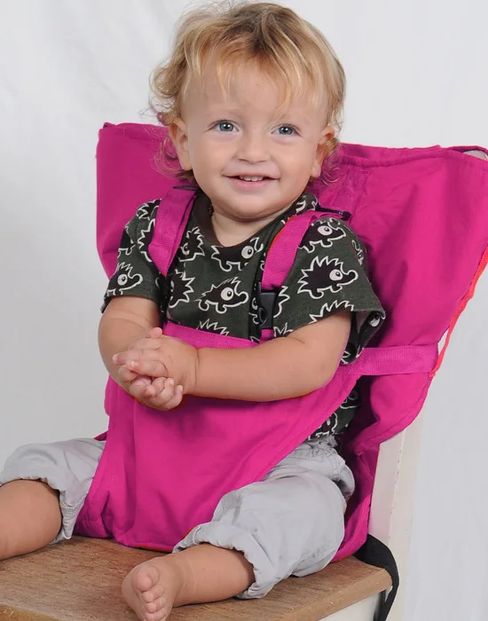 Детское кресло Портативный Seat младенческой Столовая для Puff сиденья Детская безопасность ремень Кормление стульчик Портативный детский стульчик с защитным