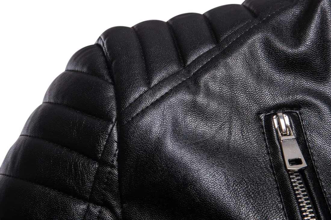 Европейские Размеры бутик панк Для мужчин мотоциклетная куртка с застежкой-молнией Кожаная Куртка Jaqueta De Couro Для мужчин s кожаная куртка уличной