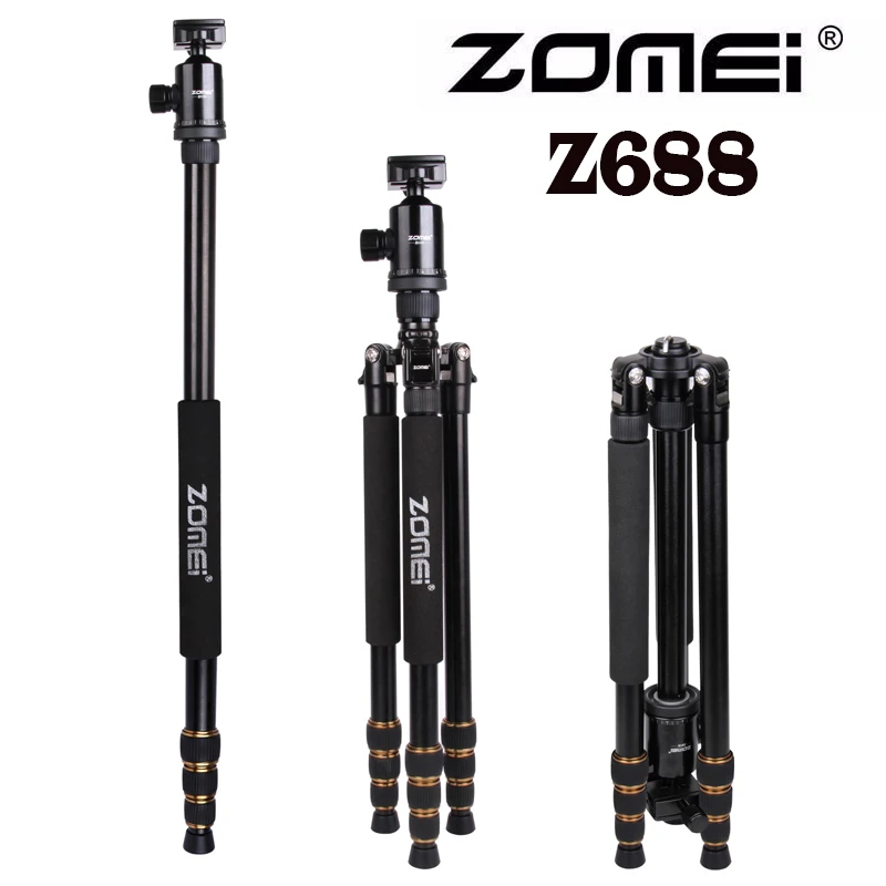 

Zomei Z688 Aluminum Professional Photographic Compact Travel Portable Tripod Monopod&Ball Head For DSLR camera SLR camera stand