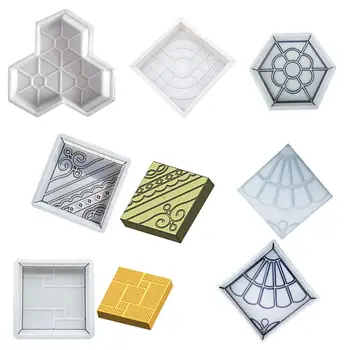 

Concrete Mold Pavement DIY Plastic Path Maker Mold Paving Cement Brick The Stone Road Paving Moulds Tool For Garden Decoration