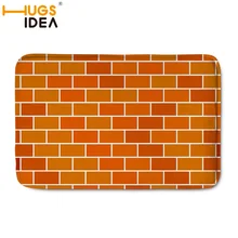 HUGSIDEA 3D кирпичная стена Ковры печатных фланель прямоугольный Ковры Спальня Ванная комната Нескользящие Коврики салон Прихожая Гостиная Ковры