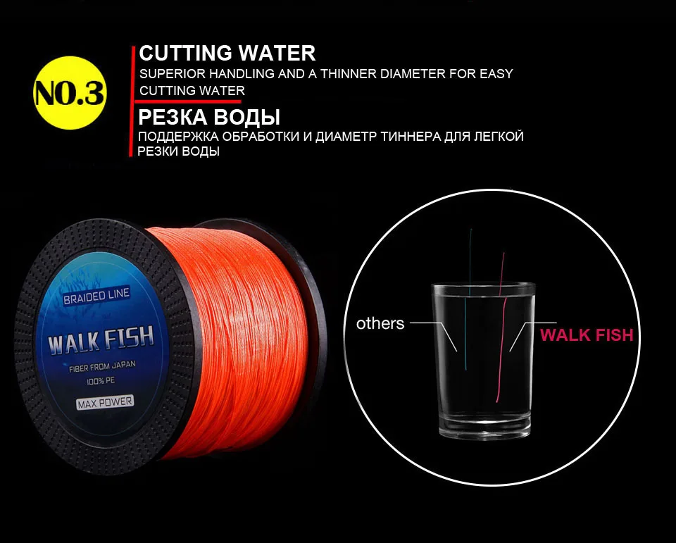 Caminhada de Peixe Linha de Pesca Trançada Fios Super Strong Japão Multifilament pe Linha Trança 13-242lb 9 Cor Disponível 8 1000 m 5 Cheap Linhas de pesca