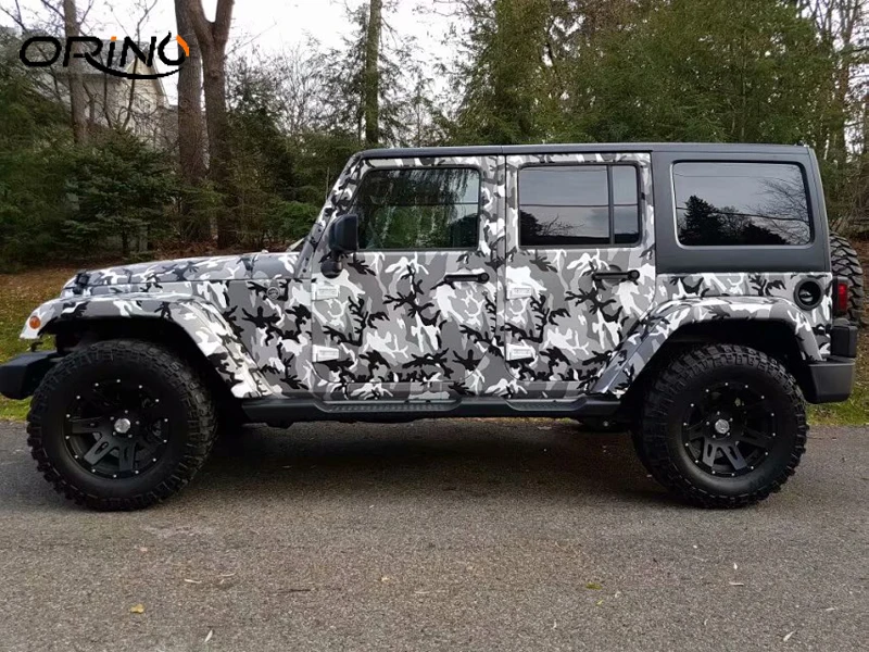 Black White Camouflage Vinyl Film Wrap-14