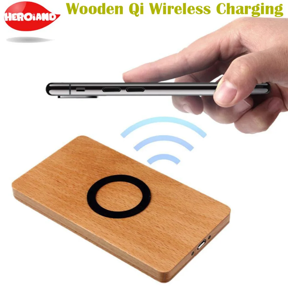 

Wireless Charger Portable Wooden Qi Wireless Charging Station Charging Pad Fit for iPhone8 X for Samsung Galaxy S9 S9 + S8 S8 +