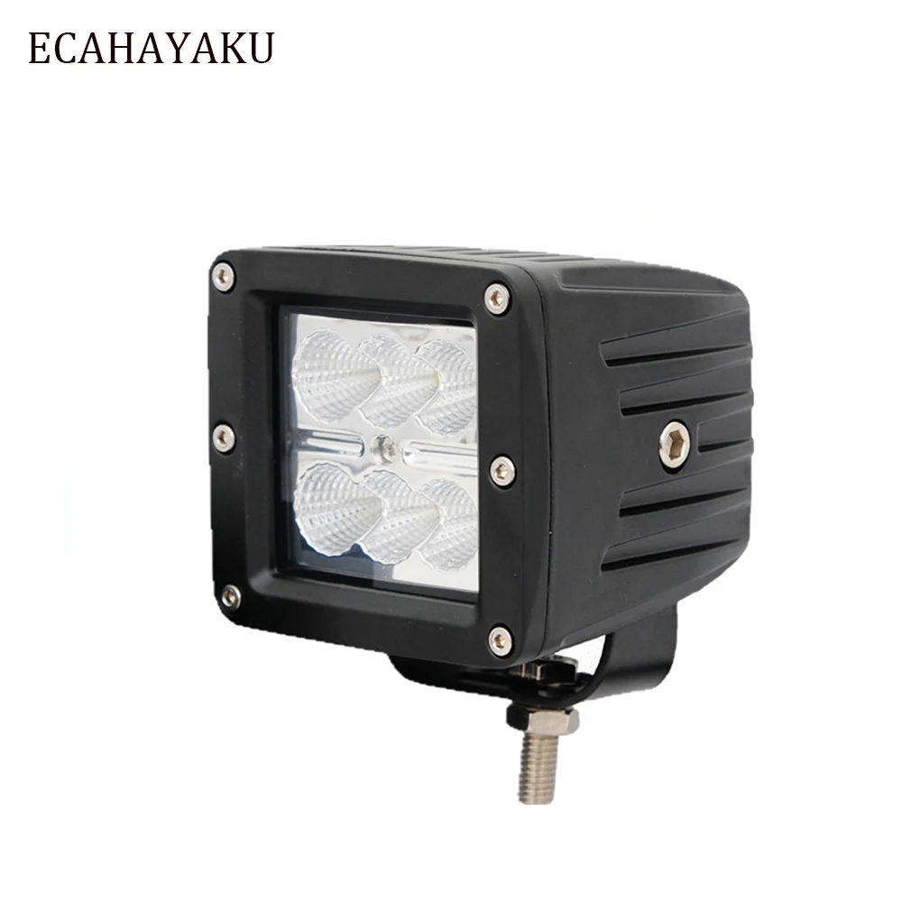 

ECAHAYAKU 1Pcs 10-30V DC 3" inch 6x3W Led Pod Light Waterproof IP67 1620lm Brightness 18W Led Work Light