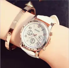 GUOU Top Luxury Auto Fecha Reloj de Las Mujeres Relojes A Prueba de agua Señoras Del Cuero Genuino Reloj de Señora Horas relogio feminino reloj mujer