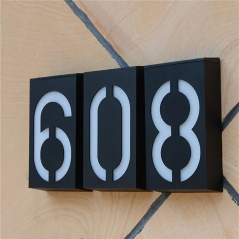 

Emergency LED Solar Power Digital Number Wall Porch Doorplate Light Waterproof House Outdoor Lamp Motion Sensor Garland Decor