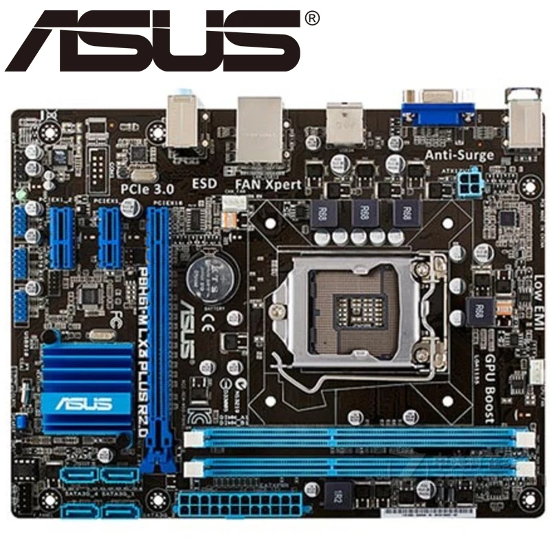 Материнская плата Asus P8H61 M LX3 PLUS R2.0, оригинальная бывшая в употреблении материнская плата для настольного ПК H61 с сокетом LGA 1155, i3, i5, i7, DDR3 16 ГБ, uATX, UEFI BIOS|desktop motherboard|motherboard h61lga 1155 | АлиЭкспресс