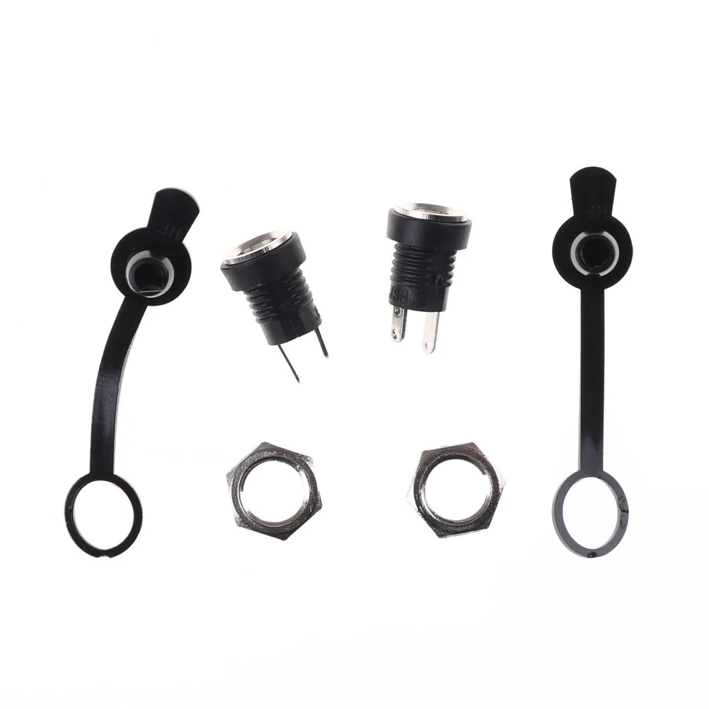 

2sets 5.5mm*2.5mm 12V 3A DC Power Male Plug + Female Socket + Waterproof Jack With Nut Panel Mount Female DC Socket Power Plug