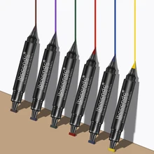 6 цветов, жидкая подводка для глаз, штамп, ручка, матовая, черная, цветная, для ленивых глаз, макияж, водостойкая, быстросохнущая, зеленый, красный, желтый, подводка для глаз, карандаш