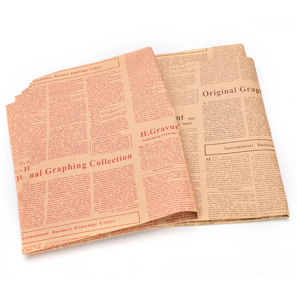 1Pcs Vintage Newspaper Wrapping Paper Gift Wrap Artware packing Package