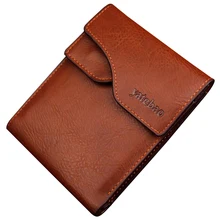 2016 Nuevo diseñador de Moda de Los Hombres de cuero monedero con cerrojo billetero monedero tarjetero desmontable masculina para el hombre