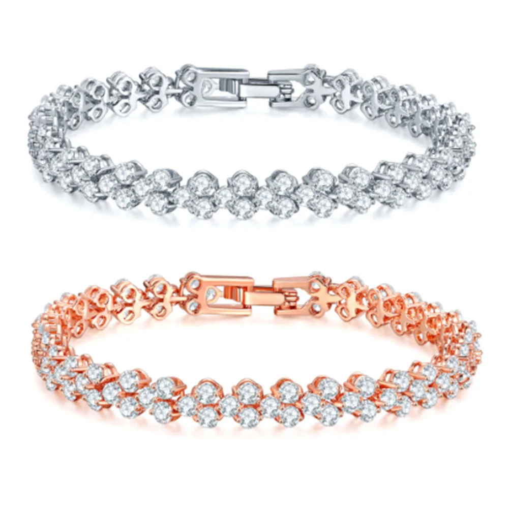 Luxury Crystal Bracelet Fashion Sparkling Zircon Rhinestone Bangle
