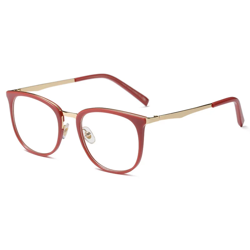 YDO New Optical Glasses Frame Women Round Glasses Frames Female Prescription Vintage Acetate Ultralight Clear Reading Glasses - Цвет оправы: C04 Red Frame