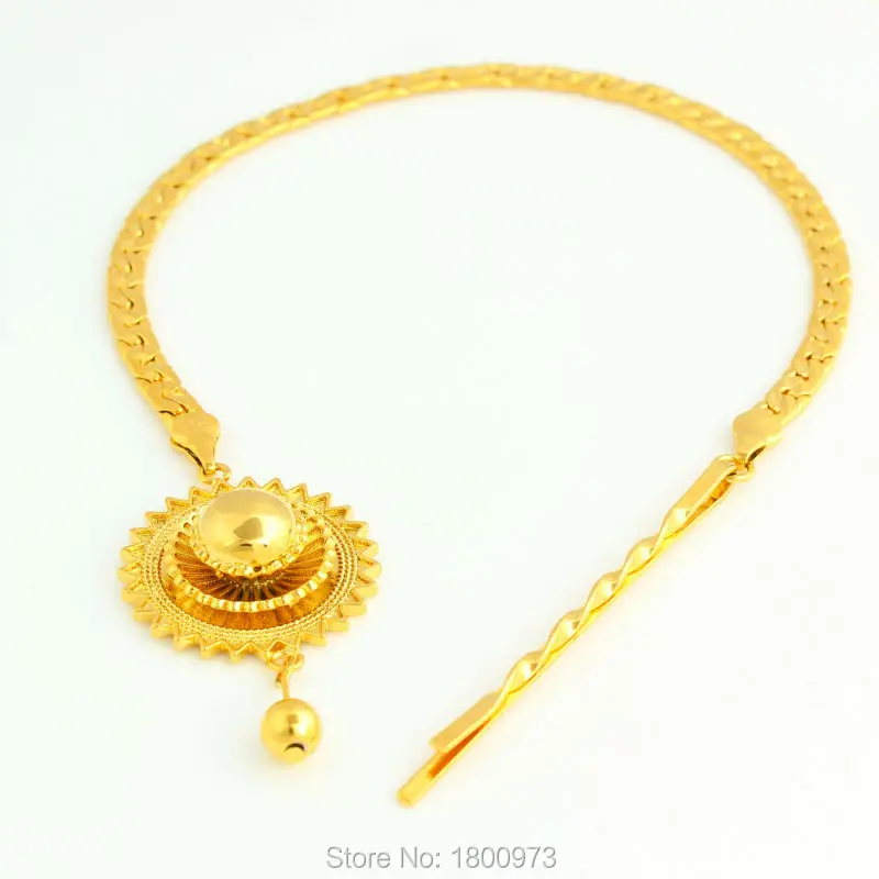 Hair Chain Jewelry New Ethiopian Hair Chain Jewelry 24k Gold Color African/Eritrea/Kenya Women Habesha Party Accessories hair chain jewelry
