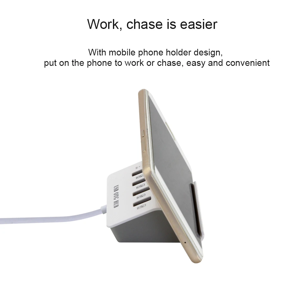 CHUYI USB Hub 3.0 4-port USB3.0 High-speed Splitter Adapter With DC 5V / 2A Power Supply Port For Laptop PC Phone Note