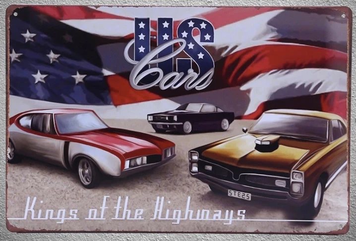 1 Pc Us Cars Muscle America Garage Repair Mechanic Kings Highway