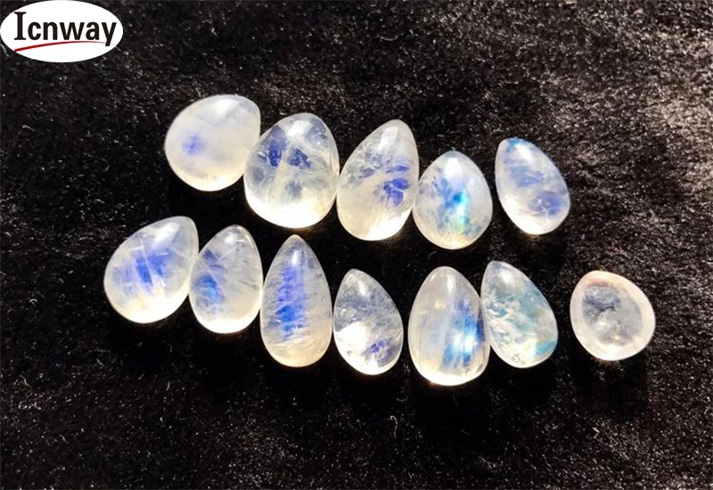 

Natural white moonStone Beads 7*11mm 1pcs random choose For Jewelry Making DIY Jewellery Wholesale
