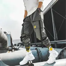Джоггеры Хип-Хоп ремень длиной до щиколотки брюки карго мужские уличная мужская одежда комбинезоны мужские дизайнерские шаровары