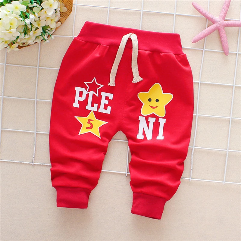 Boys Pants Trousers Newborn Baby Girl Boy Cartoon Letter Printed Casual Pants Sports Trousers Summer Pants For Girls V15# (5)