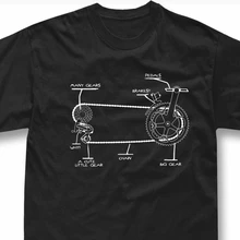 Забавная велосипедная цепь футболка подарок велосипедная цепная передача велосипедная футболка для мужчин