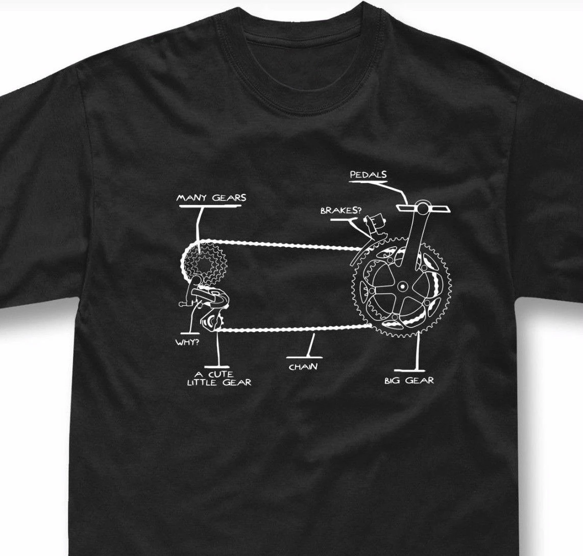 Funny Bicycle Chain T Shirt Gift Bike Chain Gears Shift Cycling Tshirt For Men
